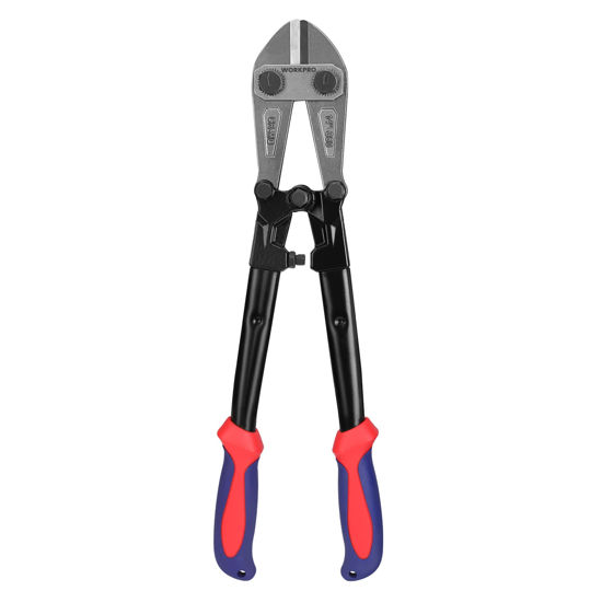 Picture of WORKPRO W017004A Bolt Cutter, Bi-Material Handle with Soft Rubber Grip, 14", Red&Blue