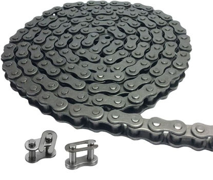 Picture of AZSSMUK #35 Roller Chain - 5 Feet Carbon Steel Material with 2 Connecting Links Industrial Chain - 160 Links