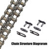 Picture of AZSSMUK #35 Roller Chain - 5 Feet Carbon Steel Material with 2 Connecting Links Industrial Chain - 160 Links
