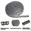 Picture of AZSSMUK #35 Roller Chain - 5 Feet Carbon Steel Material with 2 Connecting Links Industrial Chain - 160 Links