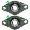 Picture of 2 Pack UCFL204-12 Pillow Block Bearing, Flange Mount Ball Bearing Unit, 3/4 in Bore, 2-Bolt Flange, Self Aligning Cast Iron Housing, Set Screw Locking Style Flange Pillow Block Bearing