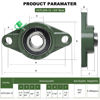 Picture of 2 Pack UCFL204-12 Pillow Block Bearing, Flange Mount Ball Bearing Unit, 3/4 in Bore, 2-Bolt Flange, Self Aligning Cast Iron Housing, Set Screw Locking Style Flange Pillow Block Bearing