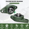 Picture of 2 Pack UCFL204-12 Pillow Block Bearing, Flange Mount Ball Bearing Unit, 3/4 in Bore, 2-Bolt Flange, Self Aligning Cast Iron Housing, Set Screw Locking Style Flange Pillow Block Bearing