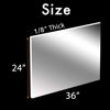 Picture of CALPALMY (2 Pack) 1/8" Thick Clear Acrylic Sheets - 24" x 36" Pre-Cut Plexiglass Sheets for Craft Projects, Signs, Display Cases, Sneeze Guard and More - Cut with Engraver, Power Saw or Hand Tools