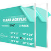 Picture of CALPALMY (2 Pack) 1/4" Thick Clear Acrylic Sheets - 18 x 24 Pre-Cut Plexiglass Sheets for Craft Projects, Signs, Display Cases, Sneeze Guard and More - Cut with Engraver, Power Saw or Hand Tools
