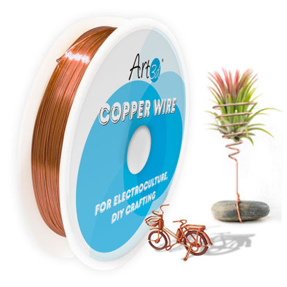 Picture of Art3d 18 Gauge 60 FT 99.9% Pure Soft Copper Wire for Electroculture Gardening, Jewelry Making, Beading, Science Projects, DIY Artwork, 1 Roll