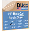 Picture of Duco Clear Cast Acrylic Sheet 1/8 Inch Thick 12" X 12" - Pack of 1 (3mm) Thin, Clear Acrylic Sheet - Transparent Plexiglass Panel for DIY Crafts, Window Replacements, Signs, Displays, and More