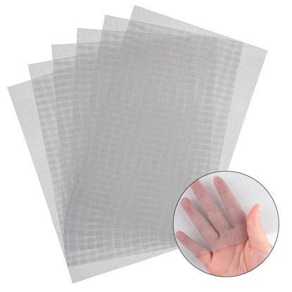 Picture of 6 Pack 12×8 Inch Wire Mesh Screen, 20 Mesh Stainless Steel Mesh, Sturdy No Rust Metal Mesh Screen for DIY Projects, Cage, Vent, Garden, Window Screen, Filter Mesh