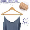 Picture of Amber Home 30 Pack Wooden Coat Hangers, Natural Wood Suit Hangers with Non Slip Pant Bar, Clothes Hangers for Shirts, Jackets, Dress, Pant (Natural, 30)