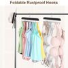 Picture of Resovo Bra Hanger for Closet, Tank Top Hanger 20 Hooks Capacity Foldable Wood Space Saving Hanger Closet Organizers and Storage for Dorm & Apartment for Tank Top, Bra, Scarf etc.