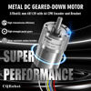 Picture of CQRobot 210:1 Metal DC Geared-Down Motor 37Dx72.5L mm 6V/12V with 64 CPR Encoder and Bracket. 6V-3W-26RPM-32 kg.cm(432 oz.in), 12V-6W-52RPM-63 kg.cm(850 oz.in), D-Shaped Output Shaft 16mm.
