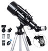 Picture of Telescope 70mm Aperture 500mm - for Kids & Adults Astronomical Refracting Telescopes AZ Mount Fully Multi-Coated Optics, with Diagonal Mirror Phone Adapter, Carrying Bag, Wireless Remote Black