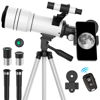 Picture of ToyerBee Telescope for Adults & Kids, 70mm Aperture Astronomical Refractor Telescopes for Astronomy Beginners (15X-150X), 300mm Portable Telescope with an Phone Adapter & A Wireless Remote
