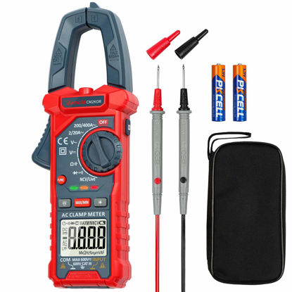Picture of AstroAI Digital Clamp Meter Multimeter 2000 Counts Amp Voltage Tester Auto-ranging with AC/DC Voltage, AC Current, Resistance, Capacitance, Continuity, Live Wire Test, NCV, Blue