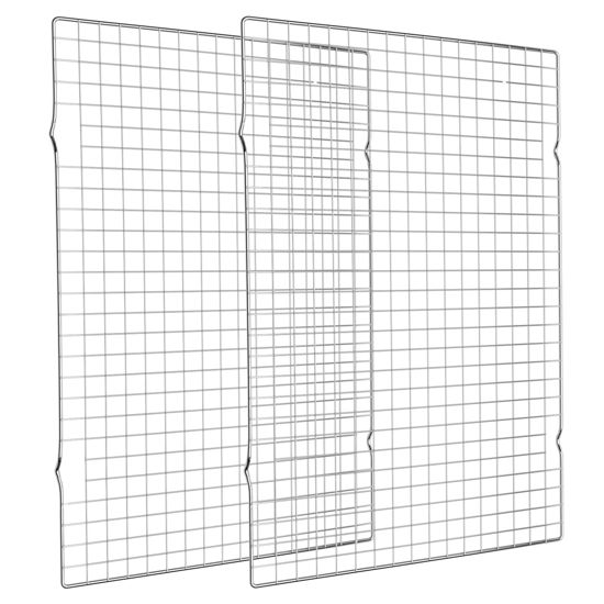 Picture of Cooling Rack for Baking 2-Pack, 16x10 Inches Baking Rack, Thick Wire Cookie Rack for Cooking, Roasting, Grilling, Drying, Oven Safe, Fits Half Sheet Pan, Silver