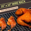 Picture of Cooling Rack for Baking 2-Pack, 16x10 Inches Baking Rack, Thick Wire Cookie Rack for Cooking, Roasting, Grilling, Drying, Oven Safe, Fits Half Sheet Pan, Silver