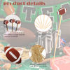 Picture of Crafterlife 100pcs Football Cocktail Picks Decorative Toothpicks Fruit Sandwich Skewers Dessert Sticks for Rugby Ball Super Bowl League Sports Catered Events Decorations Party Supplies