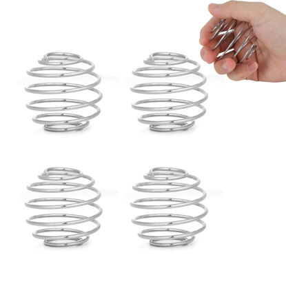 Picture of BooMetCheer 4 Pcs 2.1-Inch Large Size Shaker Balls for Protein Shakes,Milkshake and Salad Dressing,304 Stainless Steel Shaker Ball