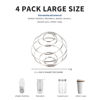 Picture of BooMetCheer 4 Pcs 2.1-Inch Large Size Shaker Balls for Protein Shakes,Milkshake and Salad Dressing,304 Stainless Steel Shaker Ball