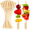 Picture of 300PCS Cocktail Picks Bamboo Skewers For Appetizers, FATLODA Paddle Wooden Skewers, Fancy Flat Toothpicks For Appetizers, 4.7 IN Bamboo Sticks For Party Sandwich Fruit Charcuterie Boards Accessories