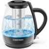 Picture of Chefman Electric Kettle with Tea Infuser, 1L 1500W, Removable Lid for Easy Cleaning, Boil-Dry Protection, Stainless Steel Filter, BPA Free, Auto Shut Off Hot Water Boiler, Small Electric Tea Kettle