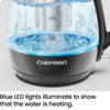 Picture of Chefman Electric Kettle with Tea Infuser, 1L 1500W, Removable Lid for Easy Cleaning, Boil-Dry Protection, Stainless Steel Filter, BPA Free, Auto Shut Off Hot Water Boiler, Small Electric Tea Kettle