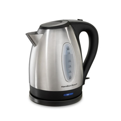 Picture of Hamilton Beach Electric Tea Kettle, Water Boiler & Heater, 1.7 Liter, Cordless Serving, 1500 Watts for Fast Boiling, Auto-Shutoff and Boil-Dry Protection, Stainless Steel (40880)