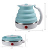 Picture of Travel Foldable Electric Kettle, Collapsible Food Grade Silicone Small Kettle Boiling water,Dual Voltage（600ml,110-220V US Plug） (Blue)