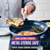 Picture of Blue Diamond Frying Pan 8” Skillet, Diamond Infused Healthy Ceramic Nonstick, PFAS and PFOA-Free, Dishwasher and Oven Safe, Even Heating, Metal Utensil Safe, Warp Control Base, Blue