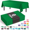 Picture of Exquisite 6-Pack Premium Plastic Tablecloth 54in. x 108in. Rectangle Plastic Table Cover - Emerald Green