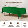 Picture of Exquisite 6-Pack Premium Plastic Tablecloth 54in. x 108in. Rectangle Plastic Table Cover - Emerald Green
