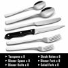 Picture of HIWARE 48-Piece Silverware Set with Steak Knives for 8, 18/8 Stainless Steel Flatware Cutlery Set For Home Kitchen Restaurant Hotel, Kitchen Utensils Set, Mirror Polished, Dishwasher Safe