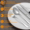Picture of 24 Pcs Silverware Set with Steak Knives Service for 4,Stainless Steel Flatware Set,Mirror Polished Cutlery Utensil Set,Home Kitchen Eating Tableware Set,Include Fork Knife Spoon Set,Dishwasher Safe