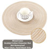 Picture of SHACOS 15 inch Round Braided Placemats Set of 6 Non Slip Heat Resistant Round Table Mats Washable Place Mats for Dinner Party Table Decoration (Beige, 6)