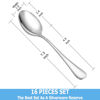 Picture of Dinner Spoon Set,16 Pcs 7.3" Tablespoons,Premium Food Grade 18/10 Stainless Steel Spoons,Durable Metal Spoons,Tablespoon,Silverware Spoons Only,Mirror Finish & Dishwasher Safe,Use for Home,Restaurant