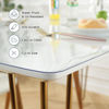 Picture of LovePads 1.5mm Thick 36 x 60 Inch Clear Table Cover Protector, Clear Table Protector for Dining Room Table, Plastic Table Cover, Clear Plastic Tablecloth Protector, Dining Table Protectors Pads
