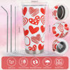 Picture of CAKKA Valentines Day Gifts for Her, 8 PCS Romantic Gift Set Includes 20 oz Tumbler with Lid Straw Brush Rose Flower Socks Bracelet Thanks Card Gift Box
