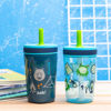 Picture of Zak Designs Campout and Camping Kelso Tumbler Set, Leak-Proof Screw-On Lid with Straw, Bundle for Kids Includes Plastic and Stainless Steel Cups with Bonus Sipper, 3pc Set, Non-BPA,15 fl oz