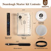 Picture of Sourdough Starter Kit with 34 oz Glass Jar - Extra Thermometer Strips and Breathable Covers Included in Sourdough Starter Jar Glass Kit - A Perfect Sourdough Bread Starter Kit for Beginners to Expert