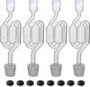 Picture of Bubble Airlock Set, 4 Airlocks for Fermenting, 4 Drilling #6 Stoppers and 8 Airlock Grommets, Used for Brewing Wine, Beer, Sauerkraut, Pickles, Etc. Fermentation Bubbler Airlock