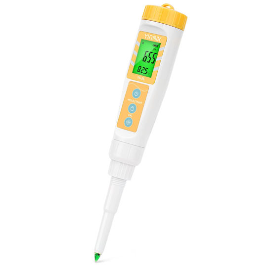 Picture of YINMIK Digital pH Meter for Food, pH Probe for Sourdough and Bread Dough, Checking The pH of Fermenting Sausages and Salami, Waterproof pH Tester for Solid and Liquid Soft Soil Sample…
