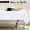 Picture of Utopia Kitchen 2 Pack 6 Foot Rectangle Table Cloth [60x102 Inches, White] Stain and Wrinkle Resistant Tablecloth Washable Polyester Cover for Dining, Buffet Parties, Picnic and Weddings