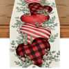Picture of Artoid Mode Eucalyptus Hearts Valentine's Day Table Runner, Holiday Kitchen Dining Table Decoration for Home Party Indoor 13x72 Inch