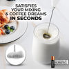 Picture of Zulay Powerful Milk Frother (4 Duracell Batteries Included) - Handheld Milk Frother Wand Drink Mixer for Coffee - Powerful Milk Foamer for Cappuccino, Frappe, Matcha & Creamer - White