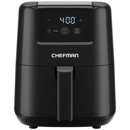 Picture of CHEFMAN 2 Qt Mini Air Fryer - Digital Space-Saving Compact Air Fryer with Nonstick and Dishwasher Safe Basket, Quick & Easy Meals in Minutes, Features Digital Timer and Shake Reminder - Black