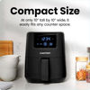 Picture of CHEFMAN 2 Qt Mini Air Fryer - Digital Space-Saving Compact Air Fryer with Nonstick and Dishwasher Safe Basket, Quick & Easy Meals in Minutes, Features Digital Timer and Shake Reminder - Black