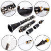 Picture of Glory GLY-PBK Professional Ebonite Bb Clarinet with 10 Reeds, Stand, Hard Case, Cleaning Cloth, Cork Grease, Mouthpiece Brush and Pad Brush, Black