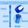 Picture of Everjoys Soprano Recorder for Beginners Students in School - German Style C Key 8 Hole Flute Detachable 3pcs Crystal Music Recorder w/Cleaning Rod,Bag and Fingering Chart