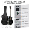 Picture of GLARRY Full Size Acoustic Electric Bass Guitar Beginner Kit w/ 15W Amp, Cutaway 4 Strings Electric Acoustic Bass Guitar w/Inbuilt Tuner, Bag, Strap, Picks, Strings, Bass Guitarra，Matte Black