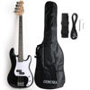 Picture of Demusea DPB-30 Full Size 4 Strings Electric Bass Guitar Beginner Starter Practic with gig bag and strap (Black)